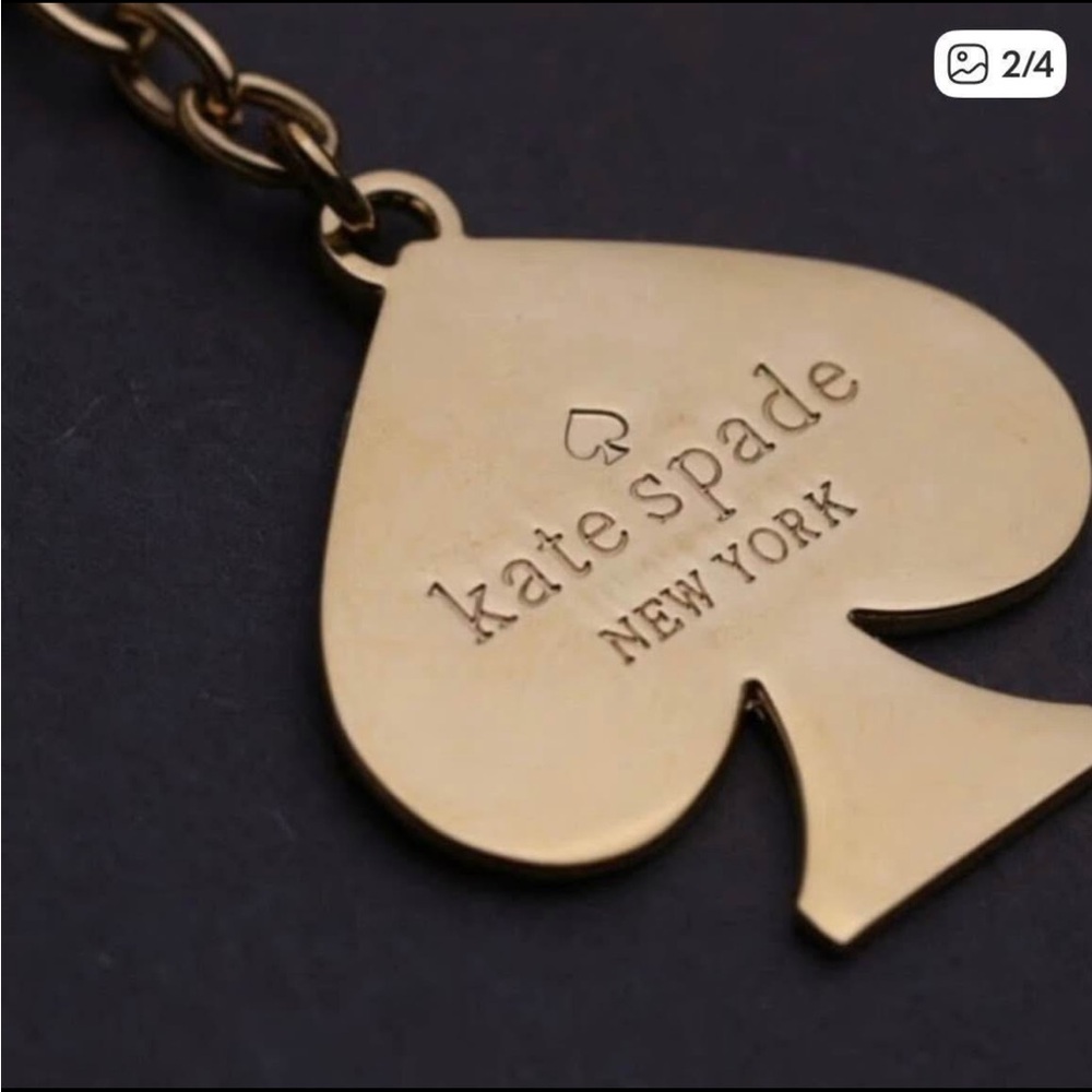 Kate Spade Gold Spade Keychain - Picture 2 of 4